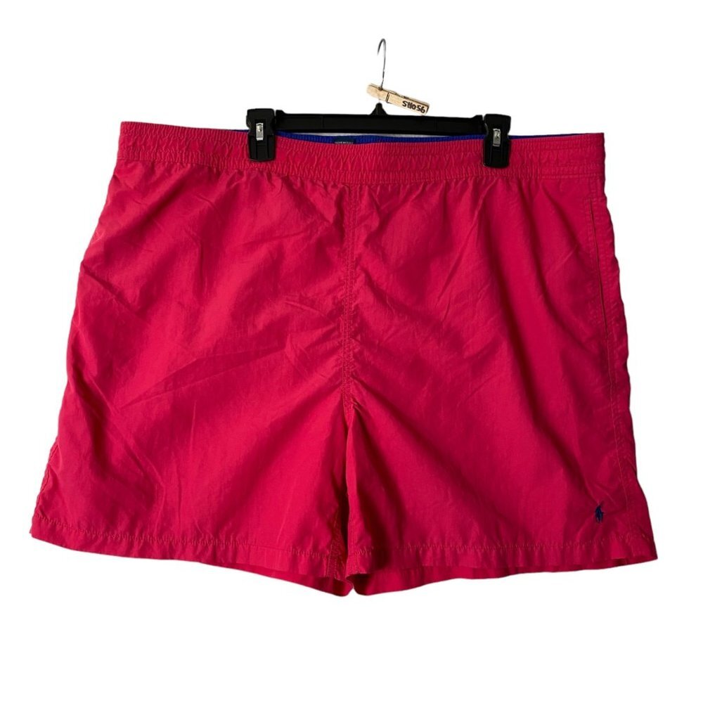 POLO Ralph Lauren Men Size XXL Hot Pink Drawstring Swim Trunks